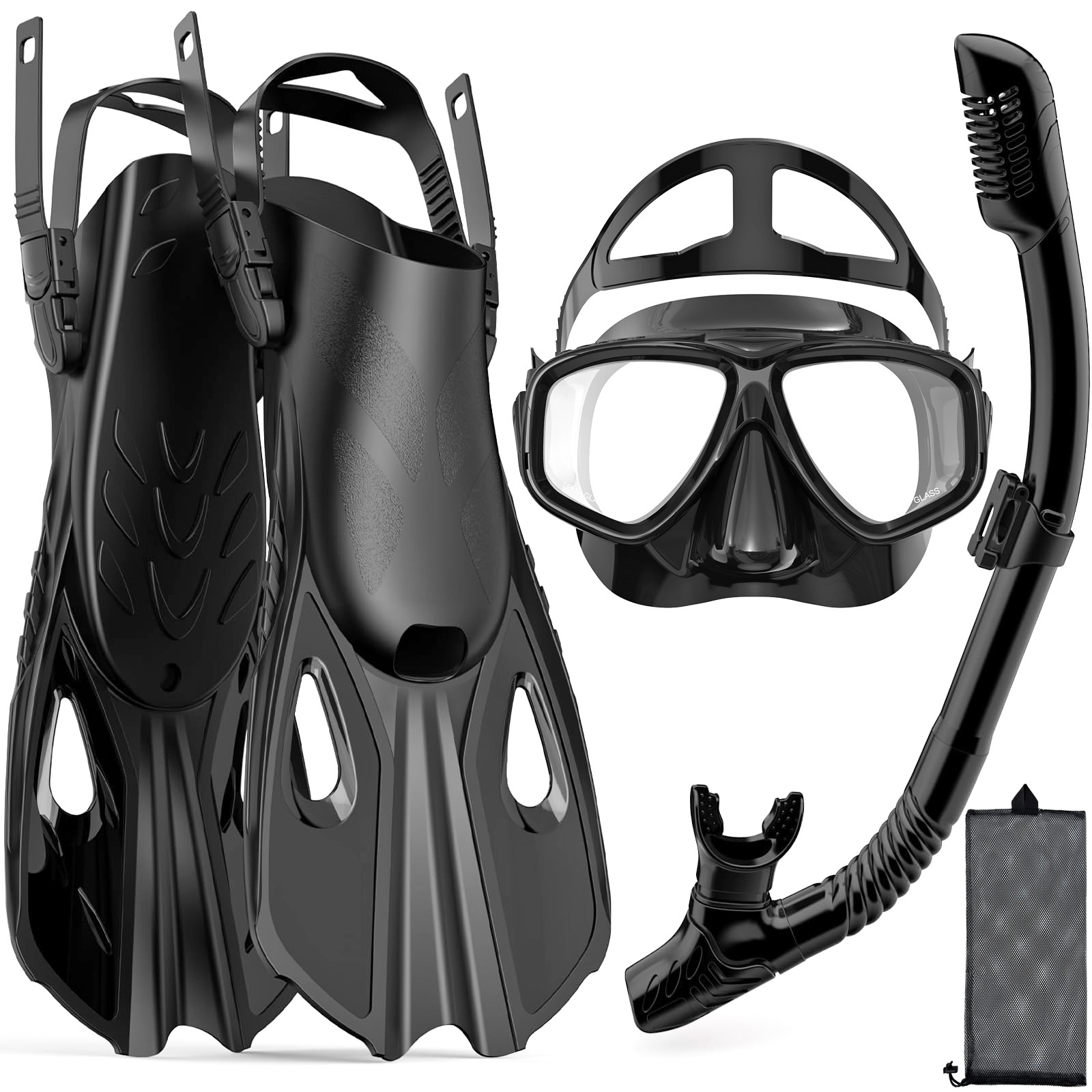 Swim Fin Short Blade - Set Sirip Masker Snorkel 4 In