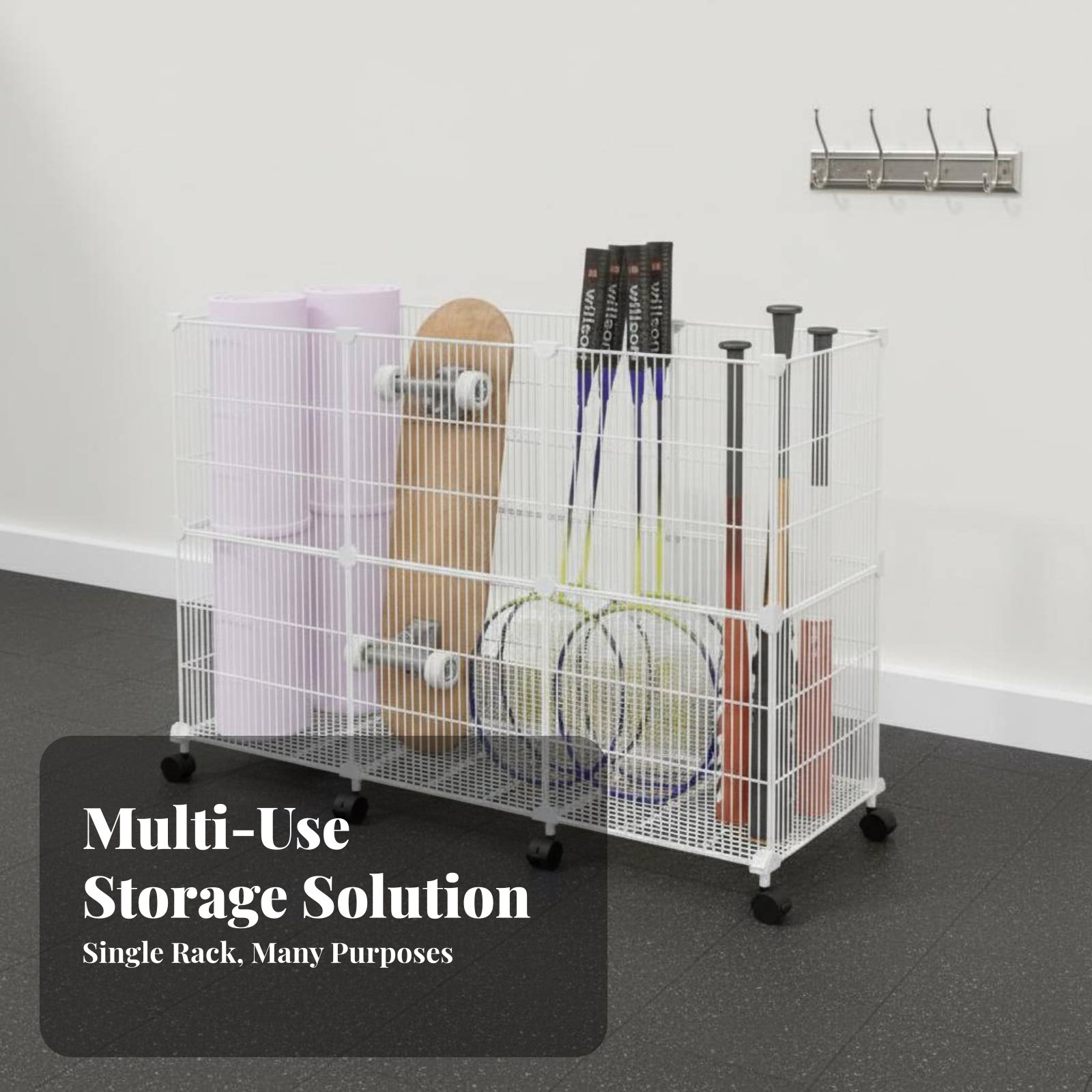 Sports Equipment Storage - Troli Penyimpanan Peralatan Olahraga, Rak Organizer