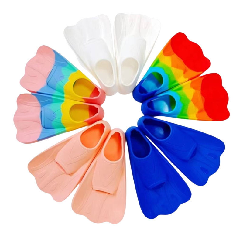 Swim Fin Short Blade - Sirip Pendek Renang Silikon Warna Pelangi