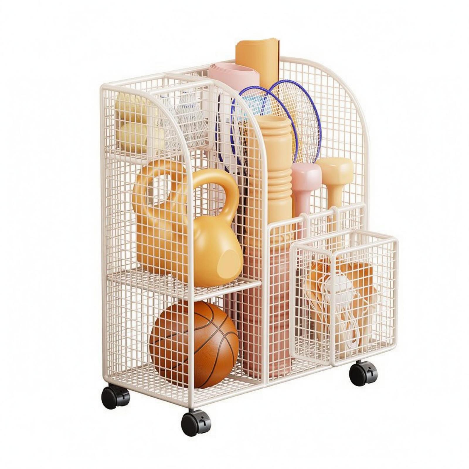Troli Penyimpanan Kawat Logam  - Sports Equipment Storage ulasan dan harga
