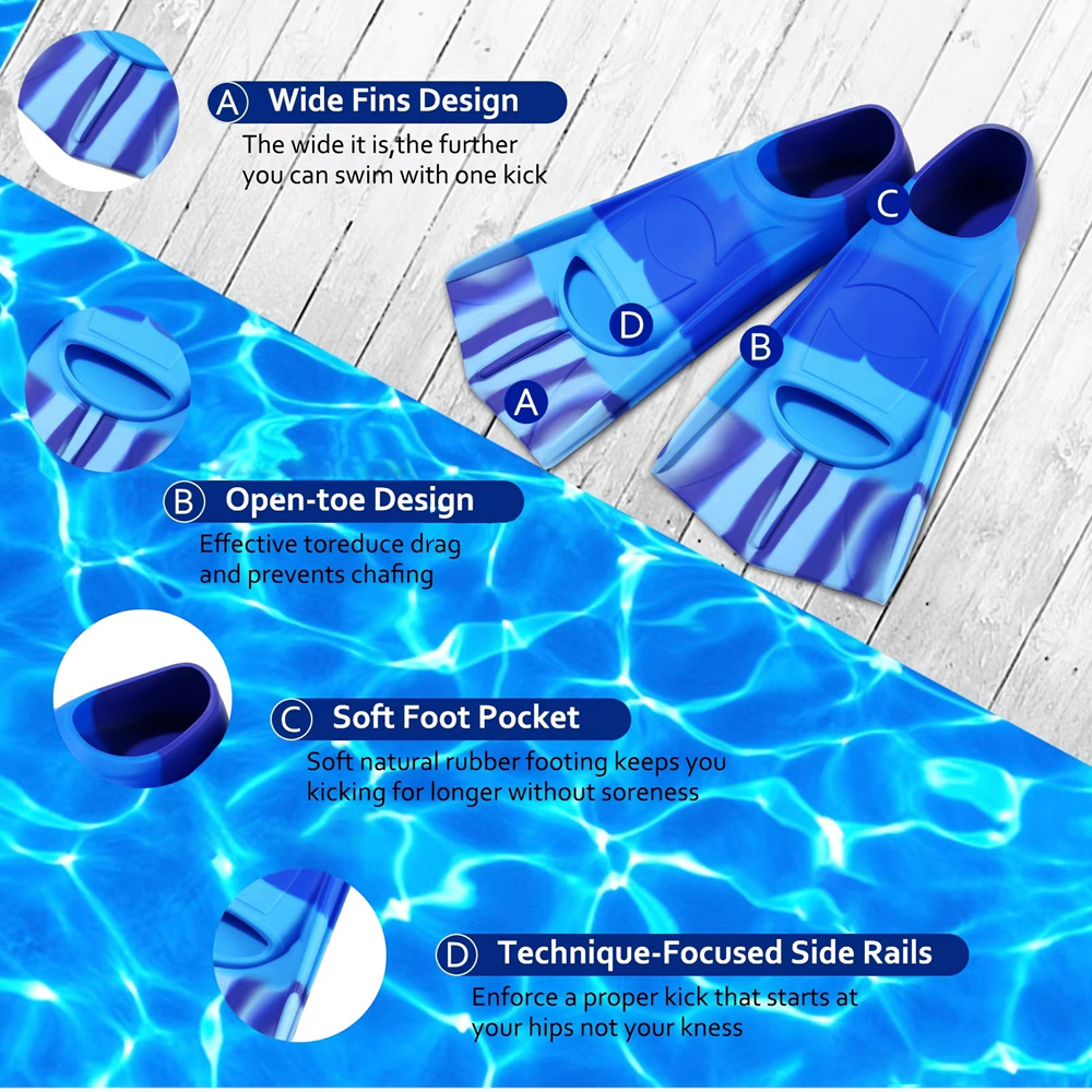 Sirip Renang Silikon Snorkel P - Swim Fin Short Blade ulasan dan harga